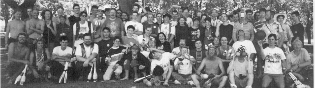 The group photo from Second New Zealand Juggling Convention.