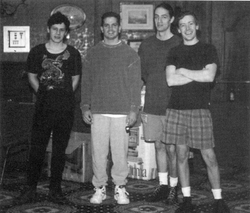 A chance to meet the great ones (l-r) Ray Hoffman, Jon Fineman and Matt Henry rub shoulders with Anthony Gatto (second from left).  (Janet Richman photo)