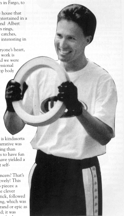 Albert Lucas celebrates his record setting 12 ring flash.