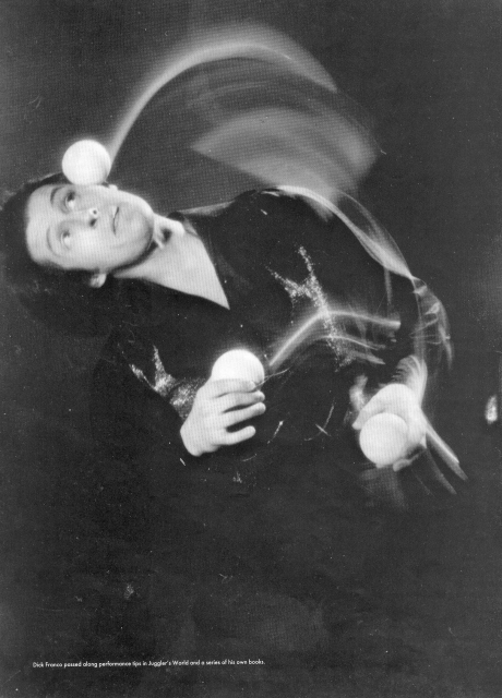 Dick Franco passed along performance tips in Juggler's World and a series of his own books.