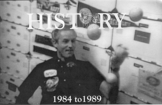 NASA astronaut Don Williams becomes the first juggler in space April 15, 1985.