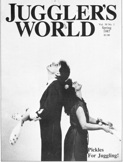Judy Finelli and Mark Jondall of the Pickle Family Circus demonstrate the class and style the circus promotes.  Photo by Terry Lorant.