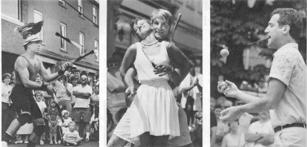 Dana Smith, David Aiken, Al Krulick, perform at Buskers '88.