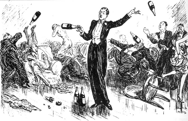 juggling cartoon, "Punch" magazine.