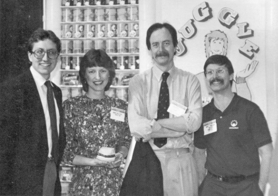 Charlie & Barb Brister of Chasley, John Cassidy of Klutz and Dave Finnigan of Jugglebug and the Juggling Institute.