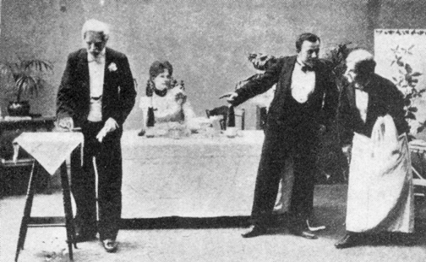 1.  The guest lays his cigar on a table.