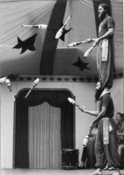 Martin (top) and Fitzhum stack it up (photo by Peter Mark)