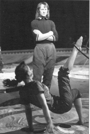 Sergei Ignatov supervises training for his daughter, Katja.