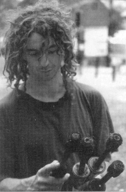 Martin Wilson inspects torches.