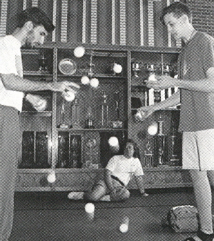 Fritz Grobe and Jay Gilligan were among the top juggling talents at the Dayton fest.