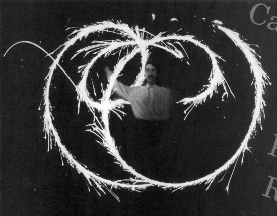 Carter Brown and a pyrotechnic display