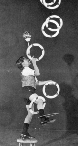 The combination trick became more complex as Lucas grew up.