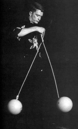 Gil Pontius, the People's Choice Award winner, called the tethered balls that he used in his Dr. Stardust act "orbitols".