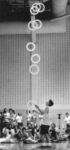 Anthony Gatto's juggling prowess attracted legions of rubberneckers at many IJA festivals.