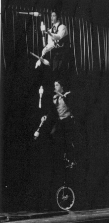 Half of "Tousrisk" shows how the daring troupe got its name! (Don Lewis photo)