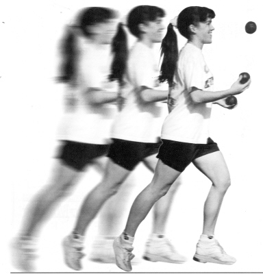 Heather Hackett-Brinegar - first woman to joggle a marathon.
