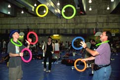 Passing Rings in the gym at the Montreal 2000 fest